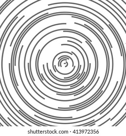 Abstract spiral element. Swirl, twirl, rotating shape. Black and white vector illustration background.