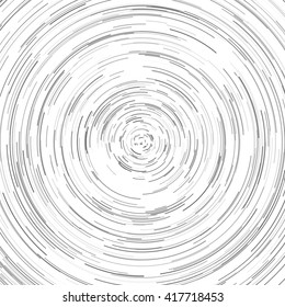 Abstract spiral element. Swirl, twirl, rotating shape. Black and white vector illustration.