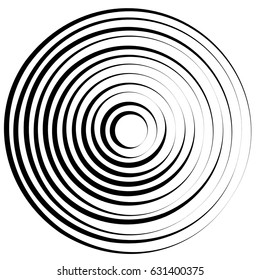 Abstract spiral elements. Abstract unique swirl, twirl shape on white