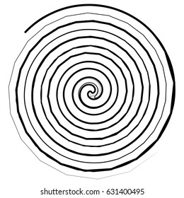 Abstract spiral elements. Abstract unique swirl, twirl shape on white
