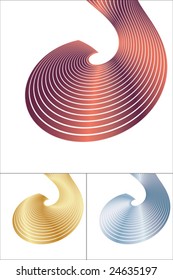 Abstract spiral elements. Vector