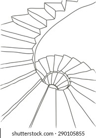 Abstract spiral endless staircase 3d vector illustration