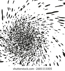 Abstractas explosión en espiral. Efecto texturizado Grunge. Fondo de movimiento dinámico. Ilustración de Arte vectorial. EPS 10.