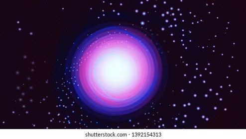 Abstract Spiral Galaxy on Cosmic Background.planet and physics concept design,vector illustration.