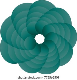abstract spiral gradient in greens