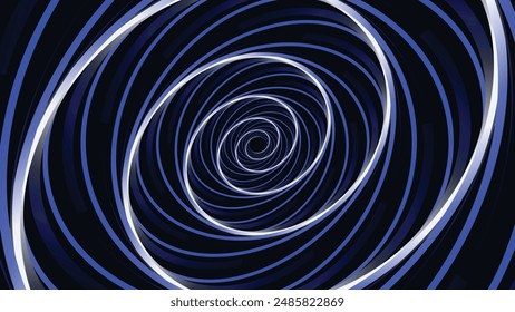 Abstrakter Spiralgradient welliger dunkelblauer Hintergrund.