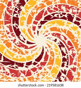 Abstract spiral grunge pattern background. Vector illustration.