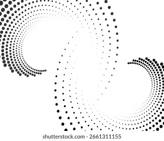 Abstrakter spiralförmiger Halbtonkreis-Hintergrund