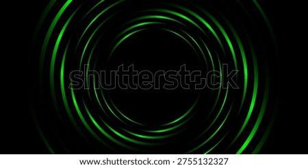 Abstract spiral halftone pattern with green gradient dots on black background. Futuristic, modern, and eye-catching design perfect for digital art, backgrounds, or technology themes.