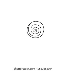 Abstrakte spiralförmige, helix, rund, Kreis, Planeten, dunkle Löcher Weltraumobjekte. Design-Element-Symbol Primitive Abbildung der Doodle-Vektorillustration