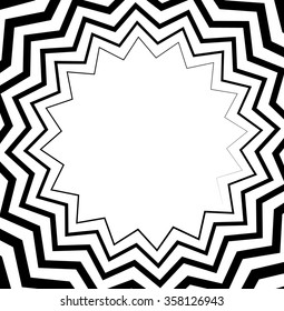 Abstract spiral, helix or volute with wavy - zigzag effect.