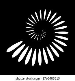Icono de espiral abstracta. Elemento de diseño. Arte vectorial.