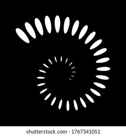 Abstract spiral icon. Design element. Vector art.