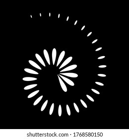 Abstract spiral icon. Design element. Vector art.