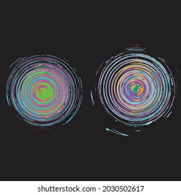 Abstrakte Spiralgrafik. Wirbelnde Elemente.