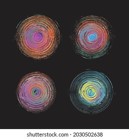 Abstract spiral illustration. Swirl elements.