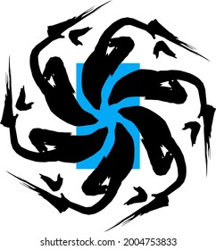 abstract spiral image for ninja