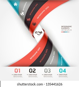 Abstract spiral infographics options banner. Vector illustration. can be used for workflow layout, diagram, number options, web design.