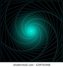 Abstract spiral with light. Geometric background.