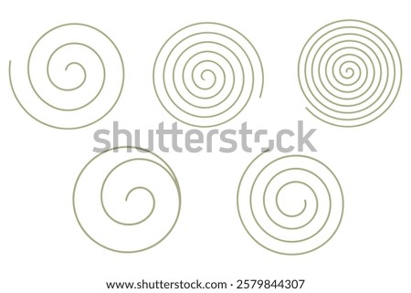 Abstract Spiral Line Icons. Spiral circle vector