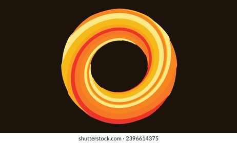 Abstract spiral line round vortex style background in dark color. This creative background can be used as a banner and wallpaper.