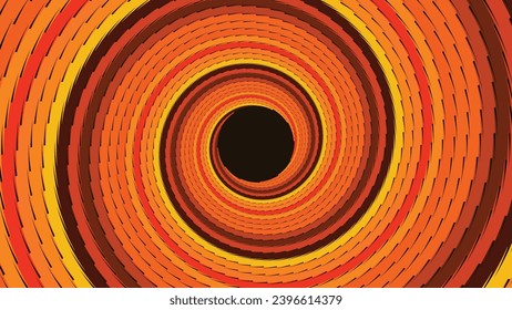 Abstract spiral line round vortex style background in dark color. This creative background can be used as a banner and wallpaper.