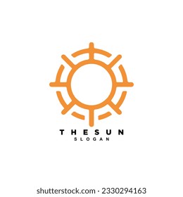 Abstract spiral linear the sun energy logo design