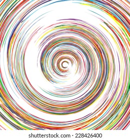 Abstract spiral lines color vector background