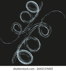 Abstract spiral lines. Swirling artistic pattern. Dynamic curve vector. Organic motion graphic.