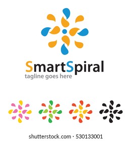 Abstract Spiral Logo Template Design Vector