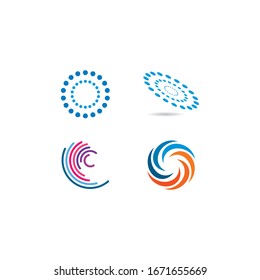 Diseño de icono vectorial de plantilla de logotipo de espiral abstracto