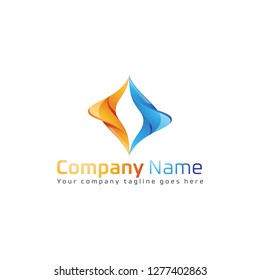 Abstract spiral logo. Tornado geometric symbol. "E" letter energy logotype. Magic whirlwind logo template