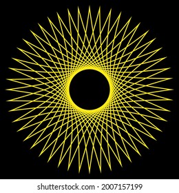 Abstract spiral mandala art design isolated on white background.