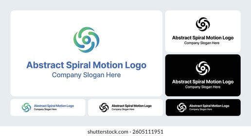 Abstract Spiral Motion Logo  -  Modern Minimal Logo