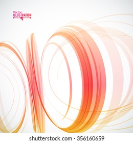 Abstract Spiral on White Background. Design Element for Graphic Design / Party Flyers / Business Presentation / Posters. Vector Illustration. 