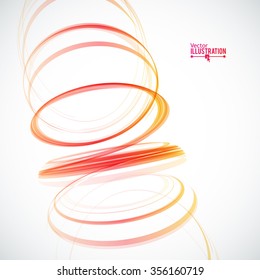 Abstract Spiral on White Background. Design Element for Graphic Design / Party Flyers / Business Presentation / Posters. Vector Illustration. 