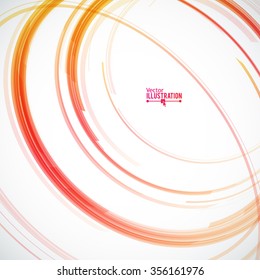 Abstract Spiral on White Background. Design Element for Graphic Design / Party Flyers / Business Presentation / Posters. Vector Illustration. 