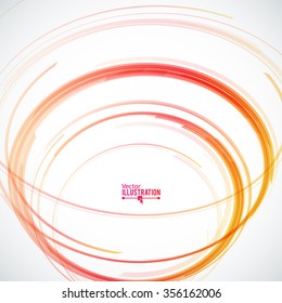 Abstract Spiral on White Background. Design Element for Graphic Design / Party Flyers / Business Presentation / Posters. Vector Illustration. 