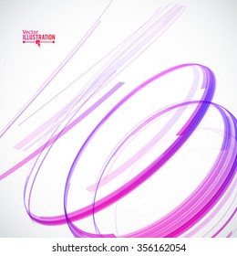 Abstract Spiral on White Background. Design Element for Graphic Design / Party Flyers / Business Presentation / Posters. Vector Illustration. 