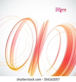 Abstract Spiral on White Background. Design Element for Graphic Design / Party Flyers / Business Presentation / Posters. Vector Illustration. 