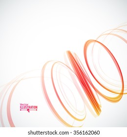 Abstract Spiral on White Background. Design Element for Graphic Design / Party Flyers / Business Presentation / Posters. Vector Illustration. 