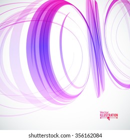 Abstract Spiral on White Background. Design Element for Graphic Design / Party Flyers / Business Presentation / Posters. Vector Illustration. 