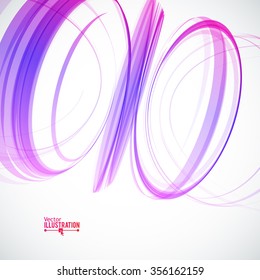 Abstract Spiral on White Background. Design Element for Graphic Design / Party Flyers / Business Presentation / Posters. Vector Illustration. 