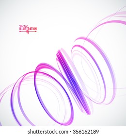 Abstract Spiral on White Background. Design Element for Graphic Design / Party Flyers / Business Presentation / Posters. Vector Illustration. 