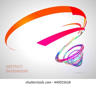 Abstract Spiral on White Background. Design Element for Graphic Design. Party Flyers. Business Presentation. Posters. Vector Illustration