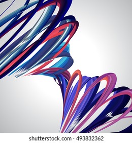 Abstract spiral on white background. Design element for graphic design,  Business presentation, posters. Vector Illustration. Pink, purple, blue colors