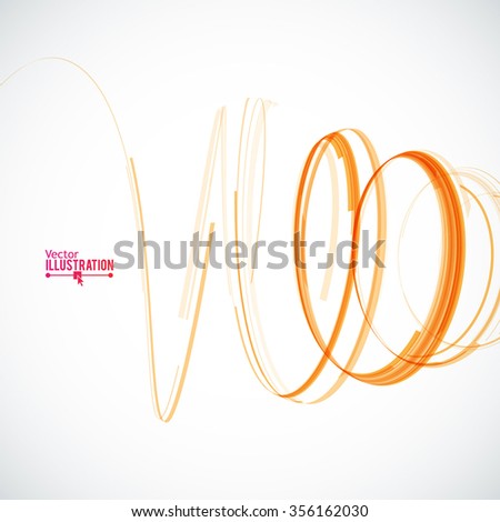 Abstract Spiral on White Background. Design Element for Graphic Design / Party Flyers / Business Presentation / Posters. Vector Illustration. 