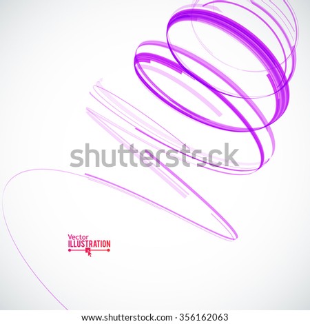 Abstract Spiral on White Background. Design Element for Graphic Design / Party Flyers / Business Presentation / Posters. Vector Illustration. 