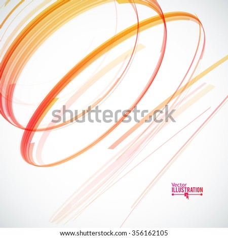 Abstract Spiral on White Background. Design Element for Graphic Design / Party Flyers / Business Presentation / Posters. Vector Illustration. 