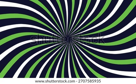 abstract spiral optical illusion background in green, white, and navy
